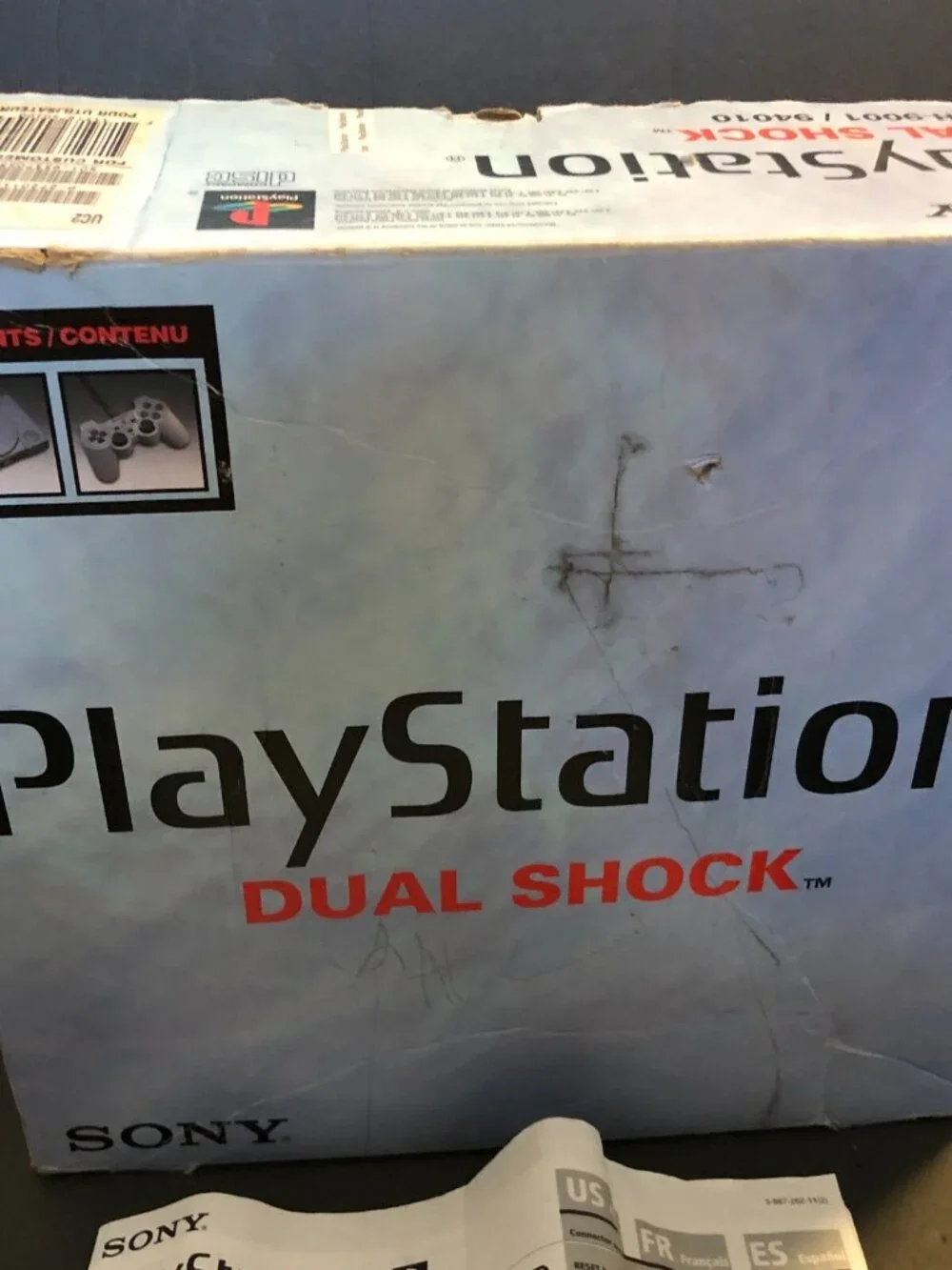 Sony PlayStation 1 PS1 Dual Shock 90s Original BOX ONLY NO FOAM/INSERTS READ